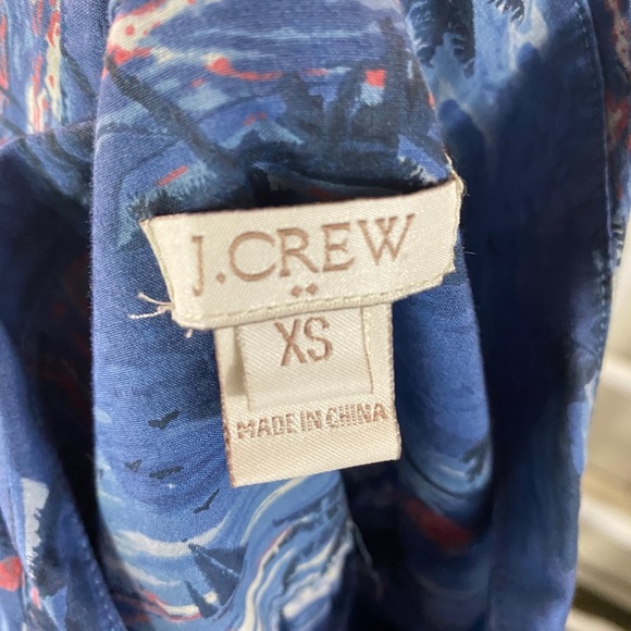 Women’s J Crew Palm Tree Print Top size XS - Picture 5 of 5